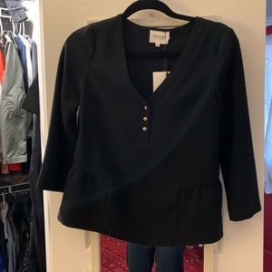 SOLD Sezane Bluebelle top, black, size 34(2-4 US)